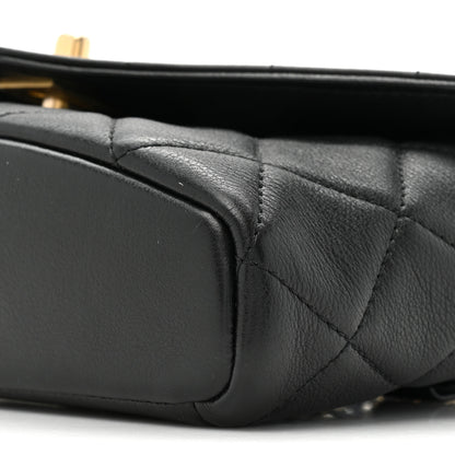 Chanel Calfskin Quilted Carry With Chic Flap Waist Bag With Chain Black 8 of 11