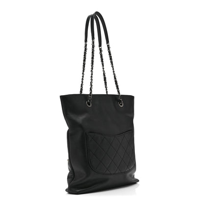 Chanel Calfskin Chain 20s Signature Tote Black 3 of 10