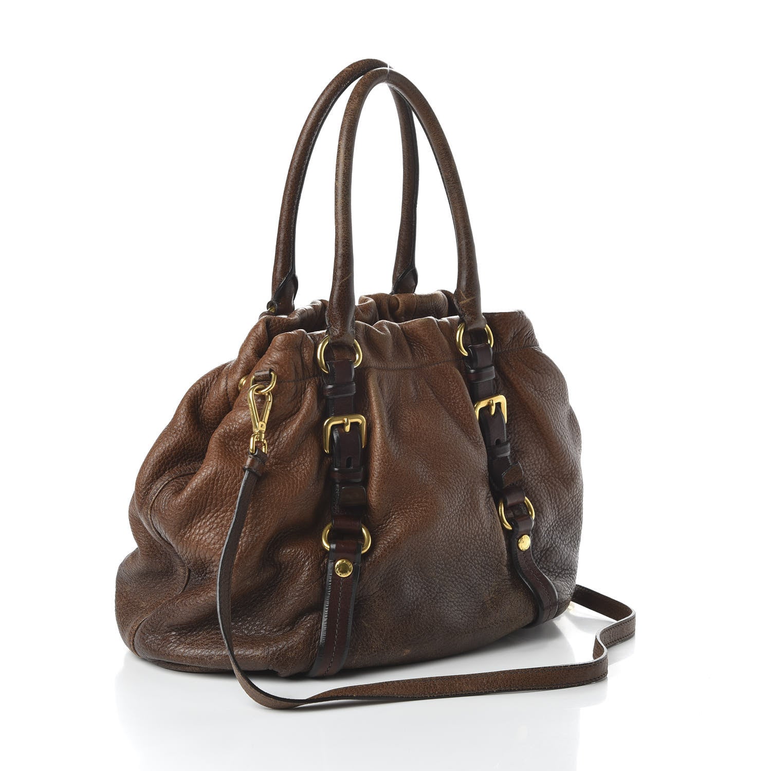 Prada Cervo Antik Shoulder Bag Nocciolo Sfumato 4 of 12