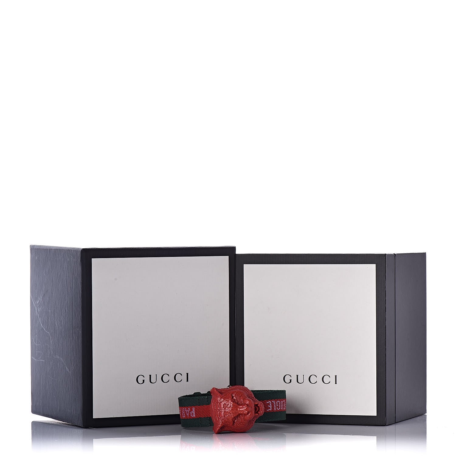 Gucci Stainless Steel Nylon 32mm Le Marche Des Merveilles Tiger Quartz Watch Red 8 of 8