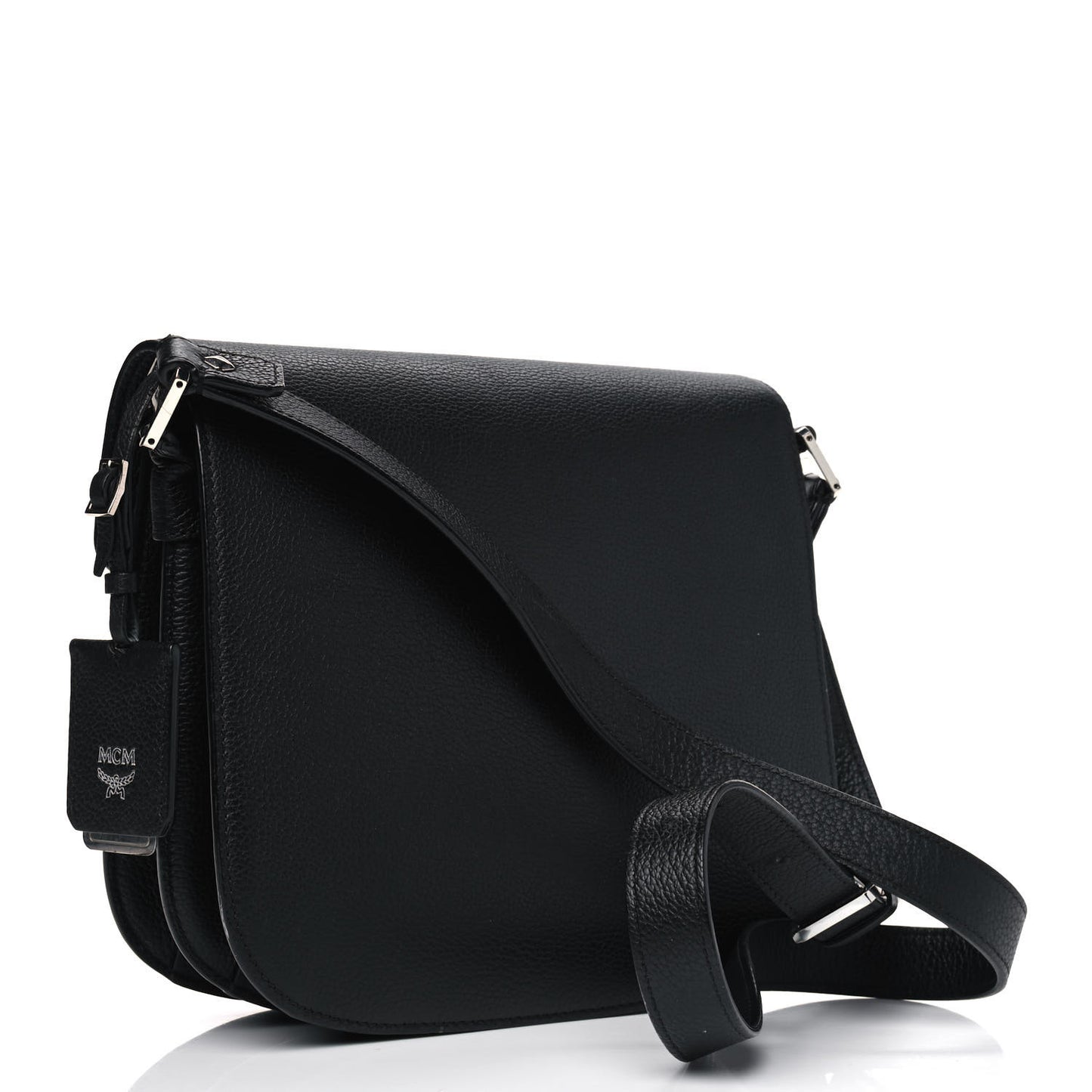 Grained Calfskin Patricia Park Avenue Crossbody Bag Black