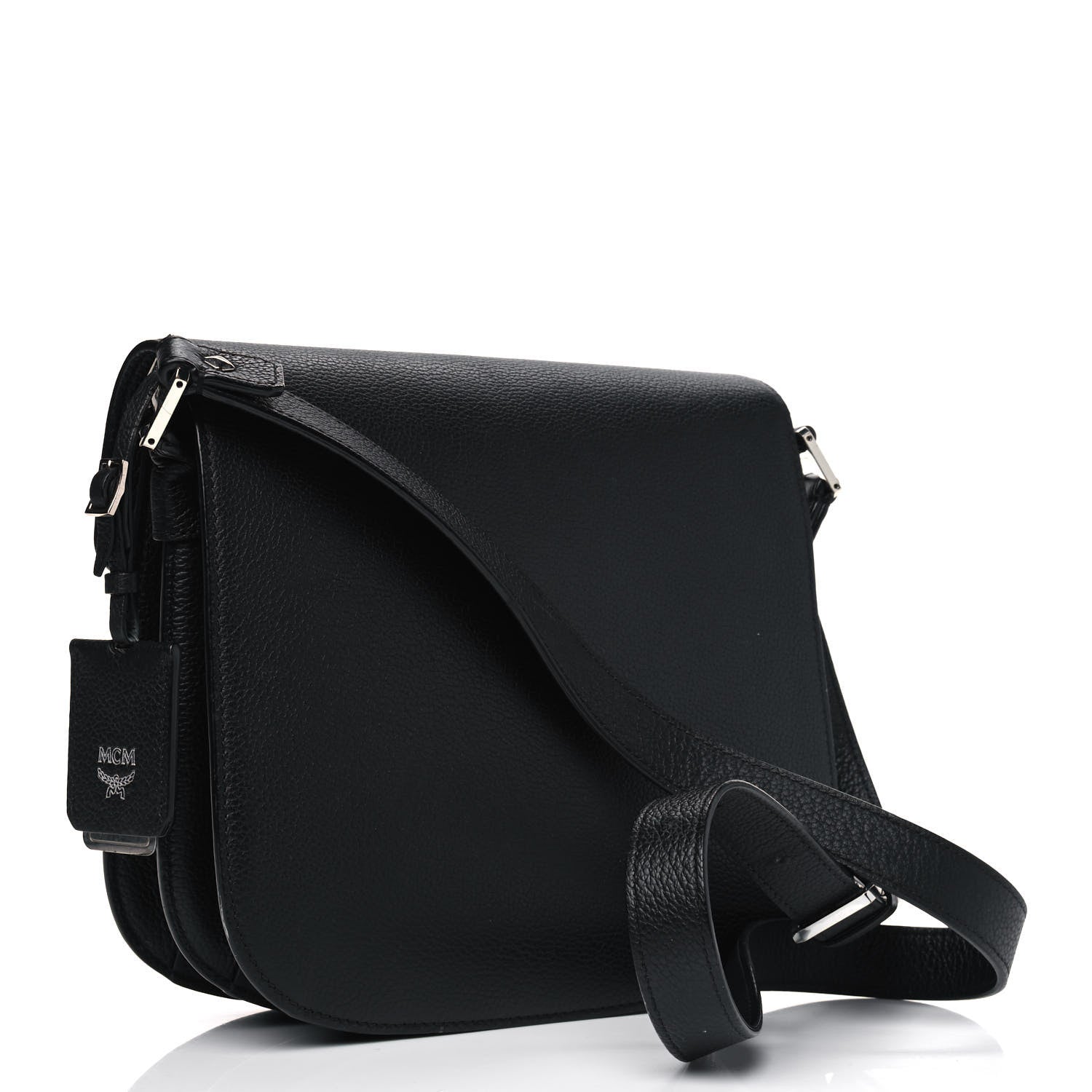 MCM Grained Calfskin Patricia Park Avenue Crossbody Bag Black 2 of 6
