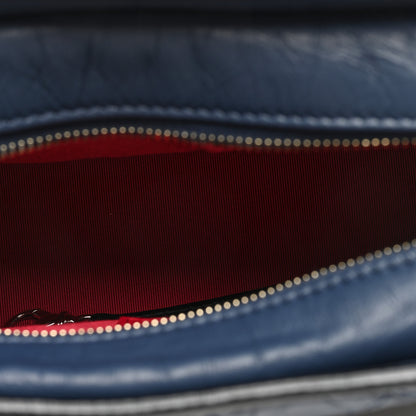 Chanel Aged Calfskin Quilted Small Gabrielle Hobo Navy Black 5 of 9