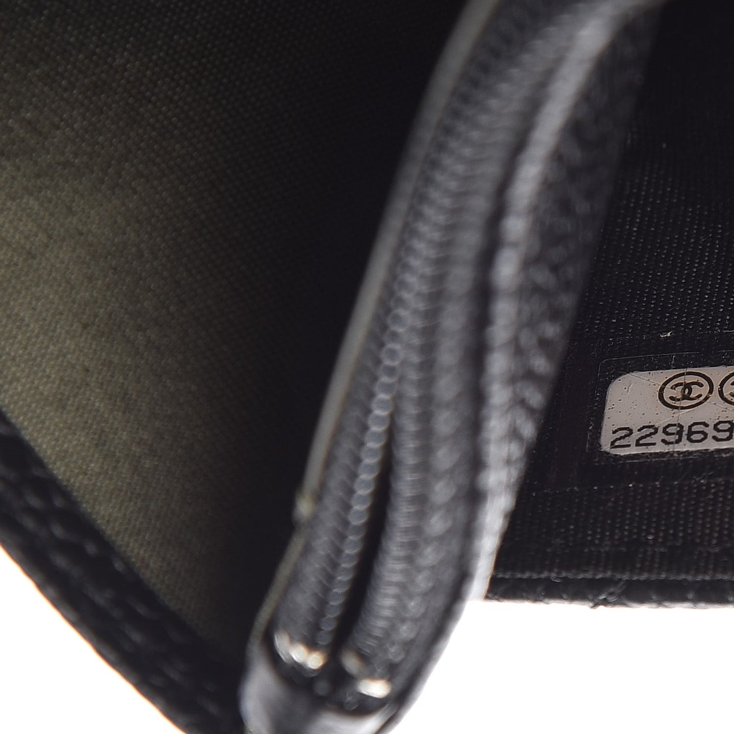 Caviar Quilted Boy Wallet On Chain WOC Black