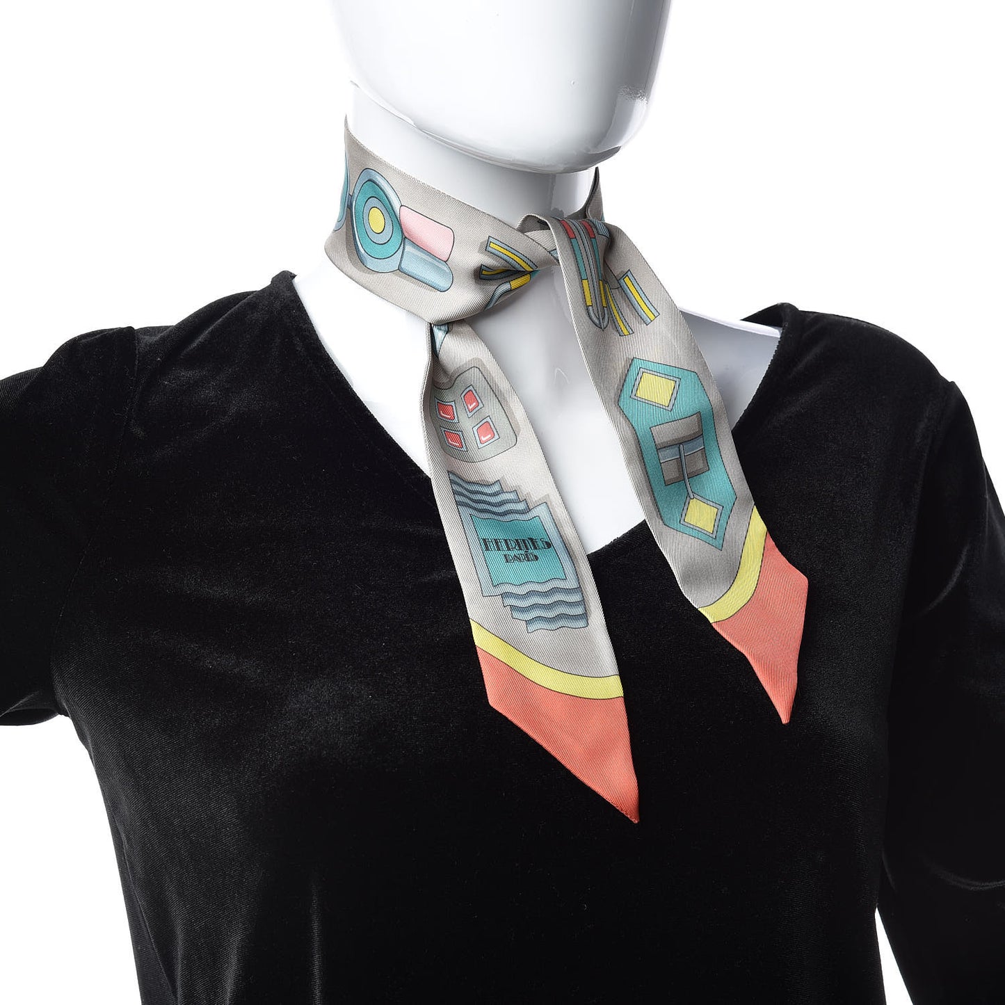 Silk Carre En Boucles Twilly Mastic Saumon Vert