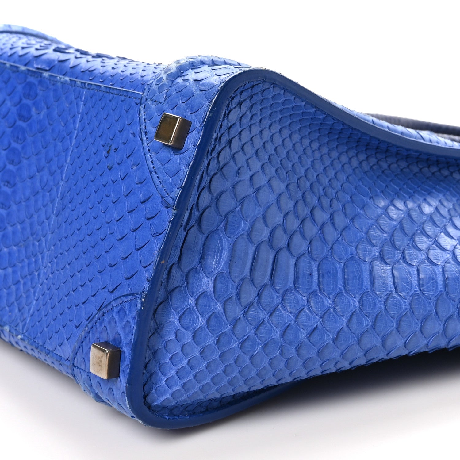 Celine Snakeskin Micro  Luggage Blue 9 of 12
