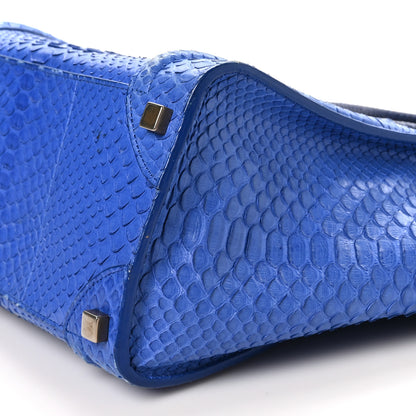 Celine Snakeskin Micro  Luggage Blue 9 of 12