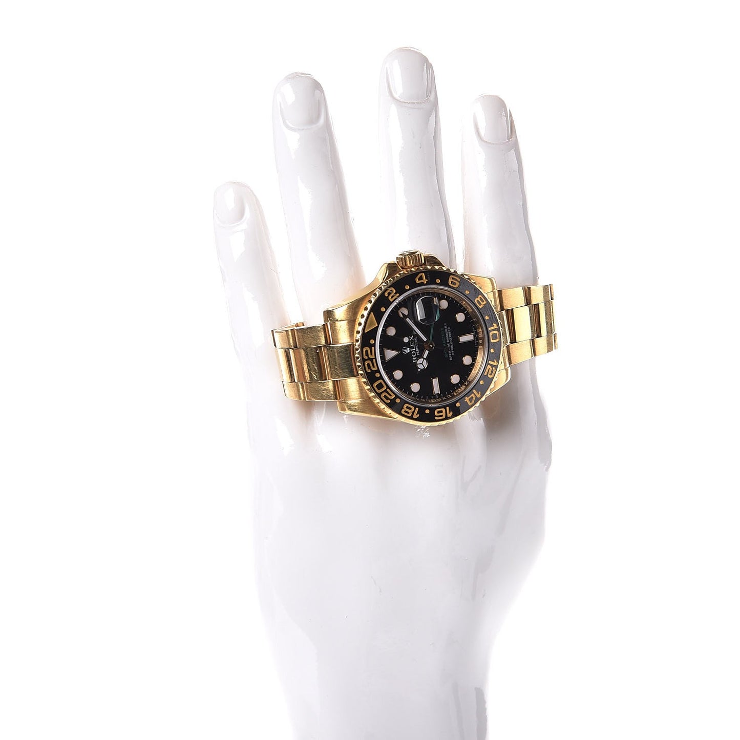 18K Yellow Gold 40mm GMT-Master II Watch Black 116718LN