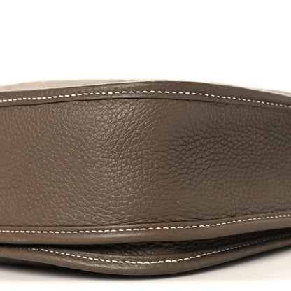 Hermes Taurillon Clemence EVELYNE III PM Etoupe 10 of 11