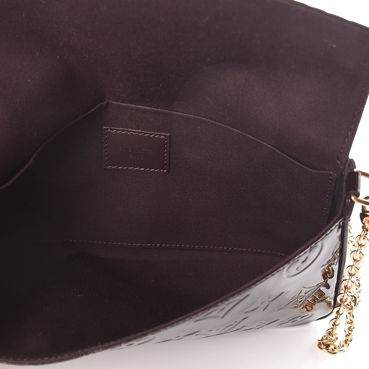 Vernis Pochette Felicie Chain Wallet Amarante