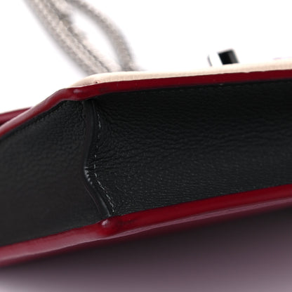 Louis Vuitton Calfskin My Lockme Chain Pochette Lie De Vin Etain Creme 8 of 14