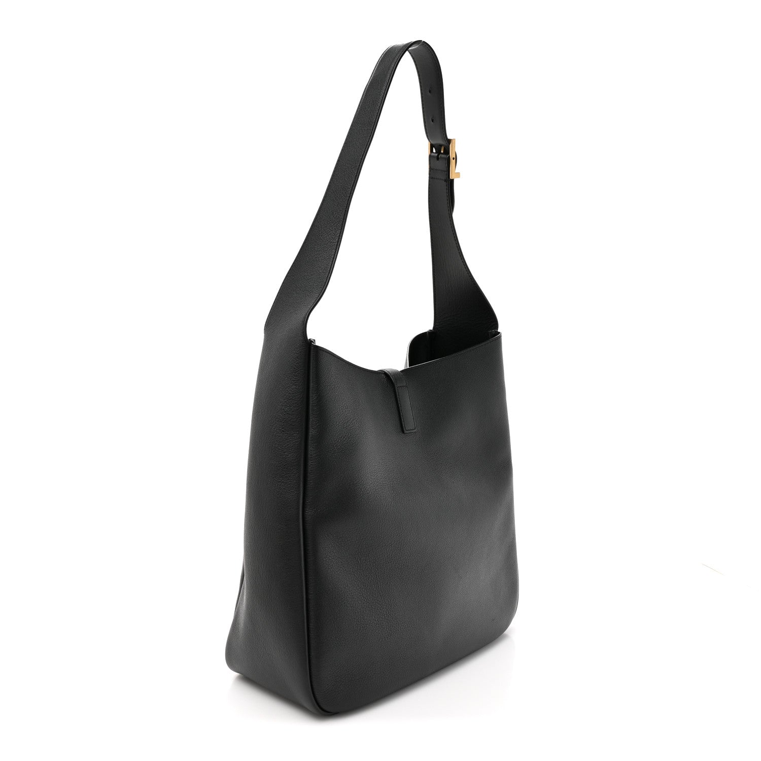 Saint Laurent Grained Calfskin Large Le 5 A 7 Soft Hobo Black 3 of 11