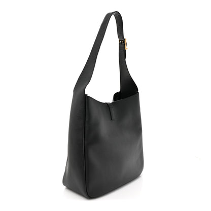 Saint Laurent Grained Calfskin Large Le 5 A 7 Soft Hobo Black 3 of 11