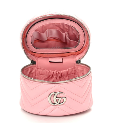 Gucci Calfskin Matelasse GG Marmont Vanity Cosmetic Case Wild Rose 4 of 9