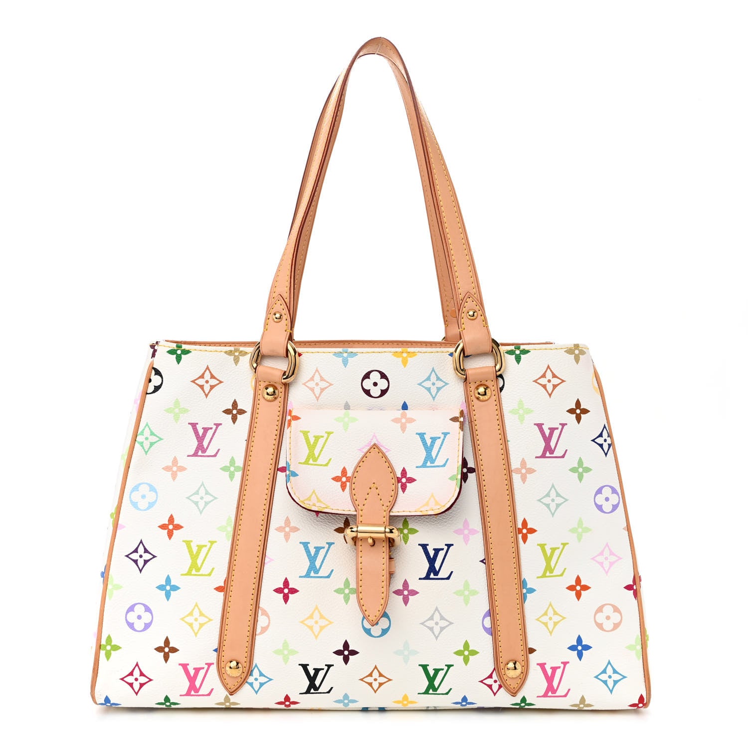Louis Vuitton LOUIS VUITTON Monogram Multicolor Aurelia MM White 1 of 14