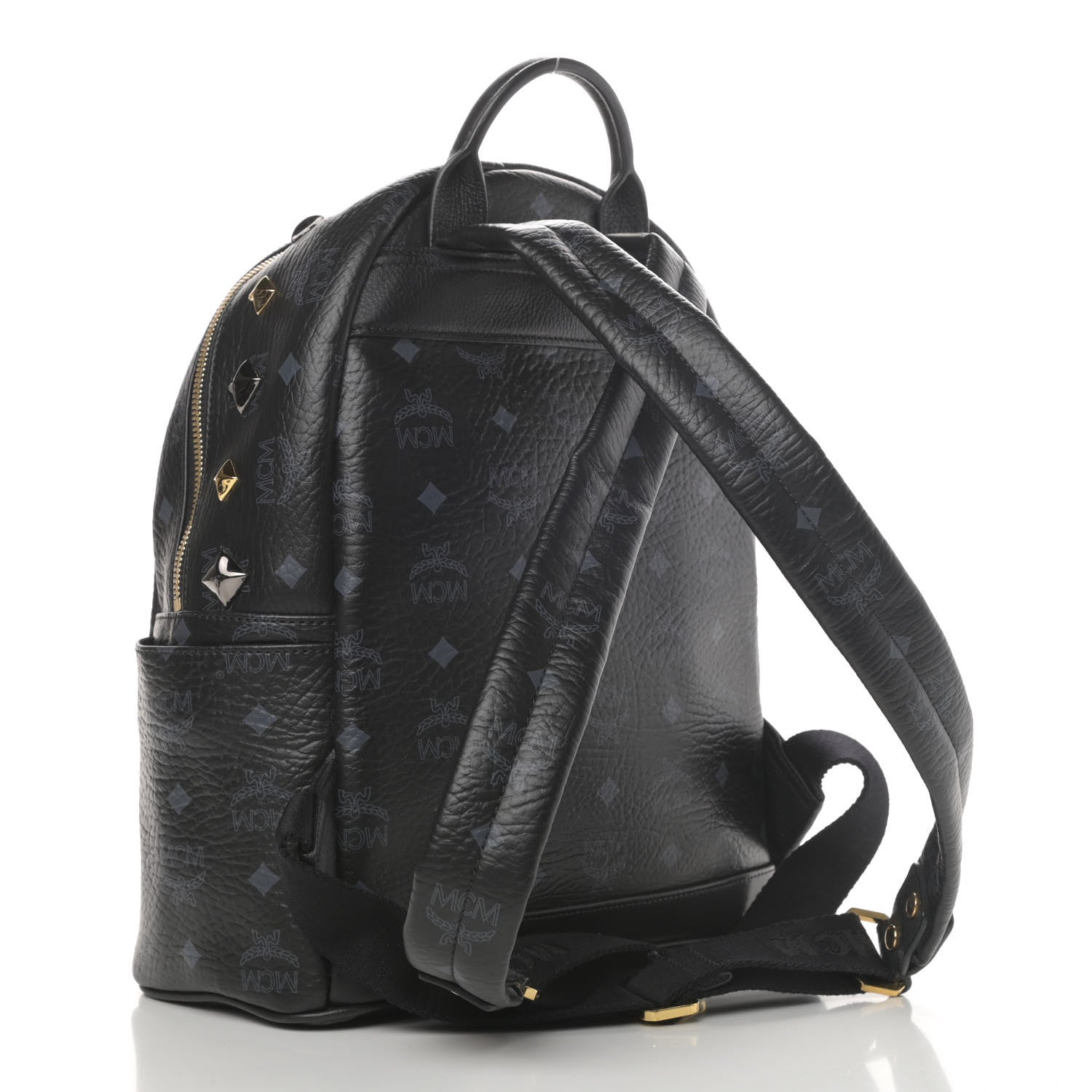 MCM Visetos Studded Small Stark M Backpack Black 2 of 4
