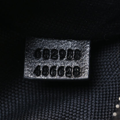 Gucci GG Supreme Monogram Textured Calfskin Retro Interlocking G Belt Bag Black 7 of 11