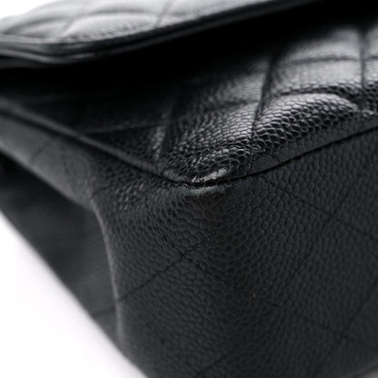Chanel Caviar Quilted Medium Double Flap Black 8 of 13