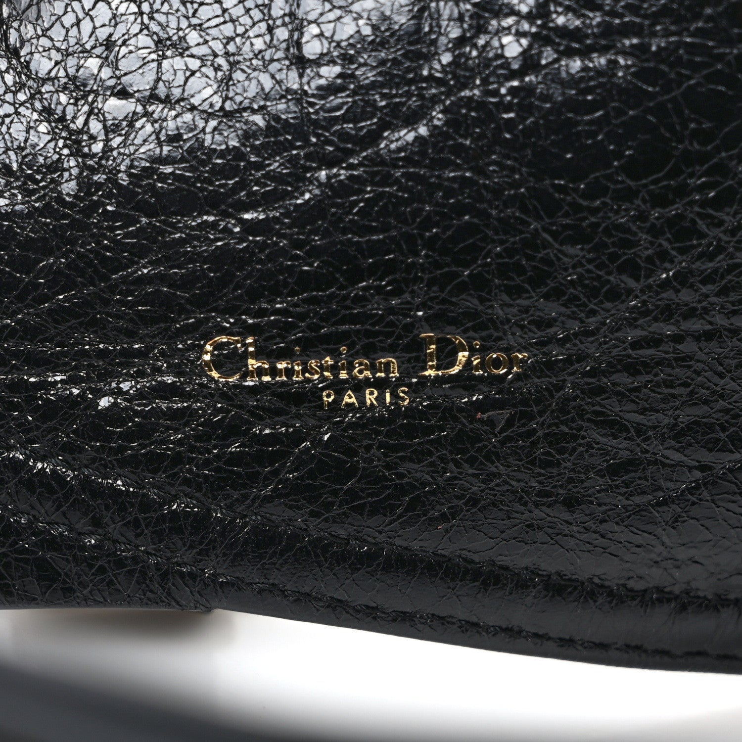 Christian Dior Crinkled Lambskin 135mm Saddle Belt Black 3 of 6