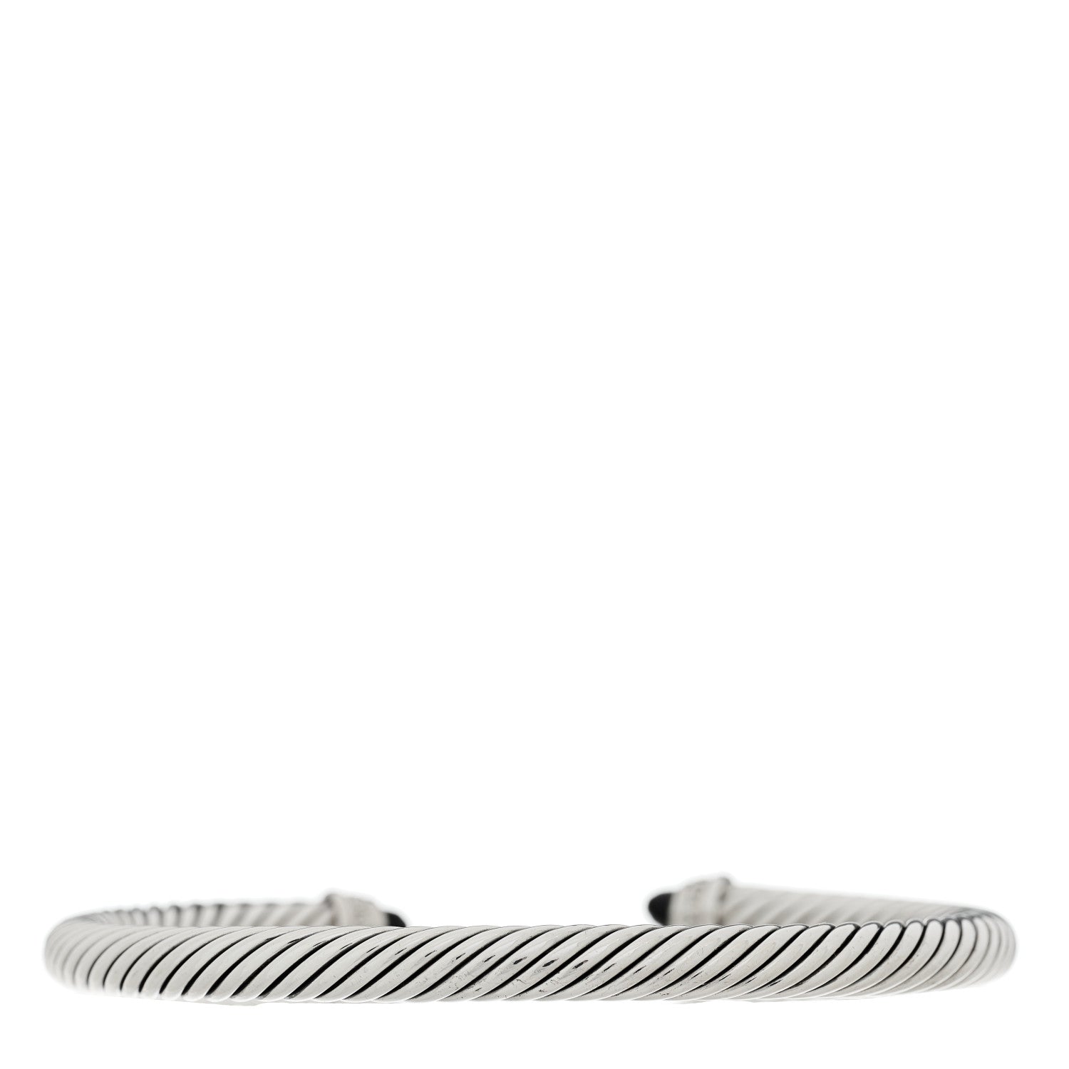 David Yurman Sterling Silver Diamond Black Onyx 5mm Cable Classics Bracelet 2 of 3
