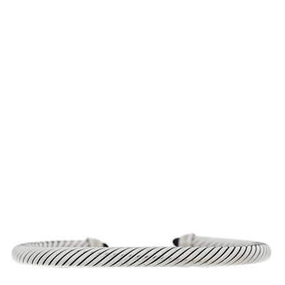David Yurman Sterling Silver Diamond Black Onyx 5mm Cable Classics Bracelet 2 of 3