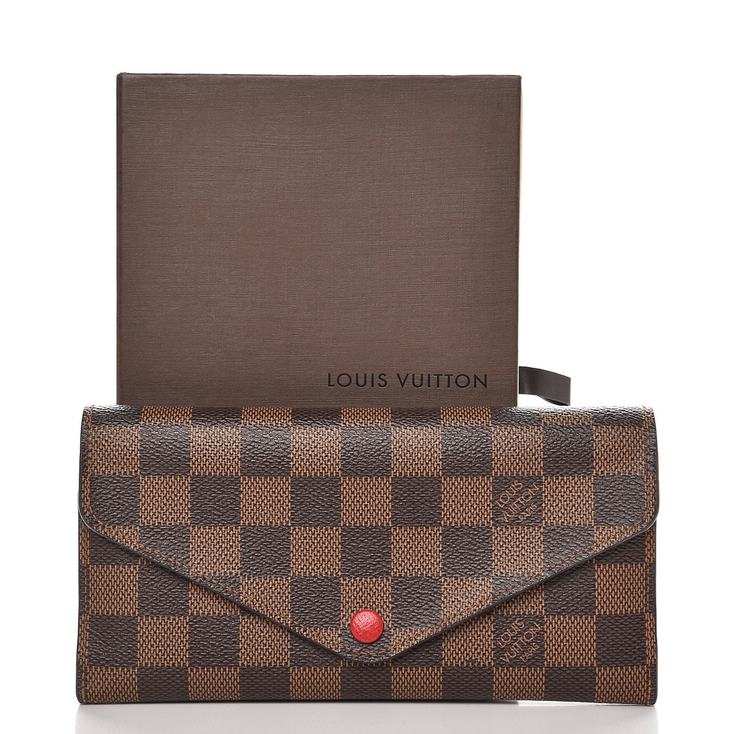Damier Ebene Josephine Wallet Red