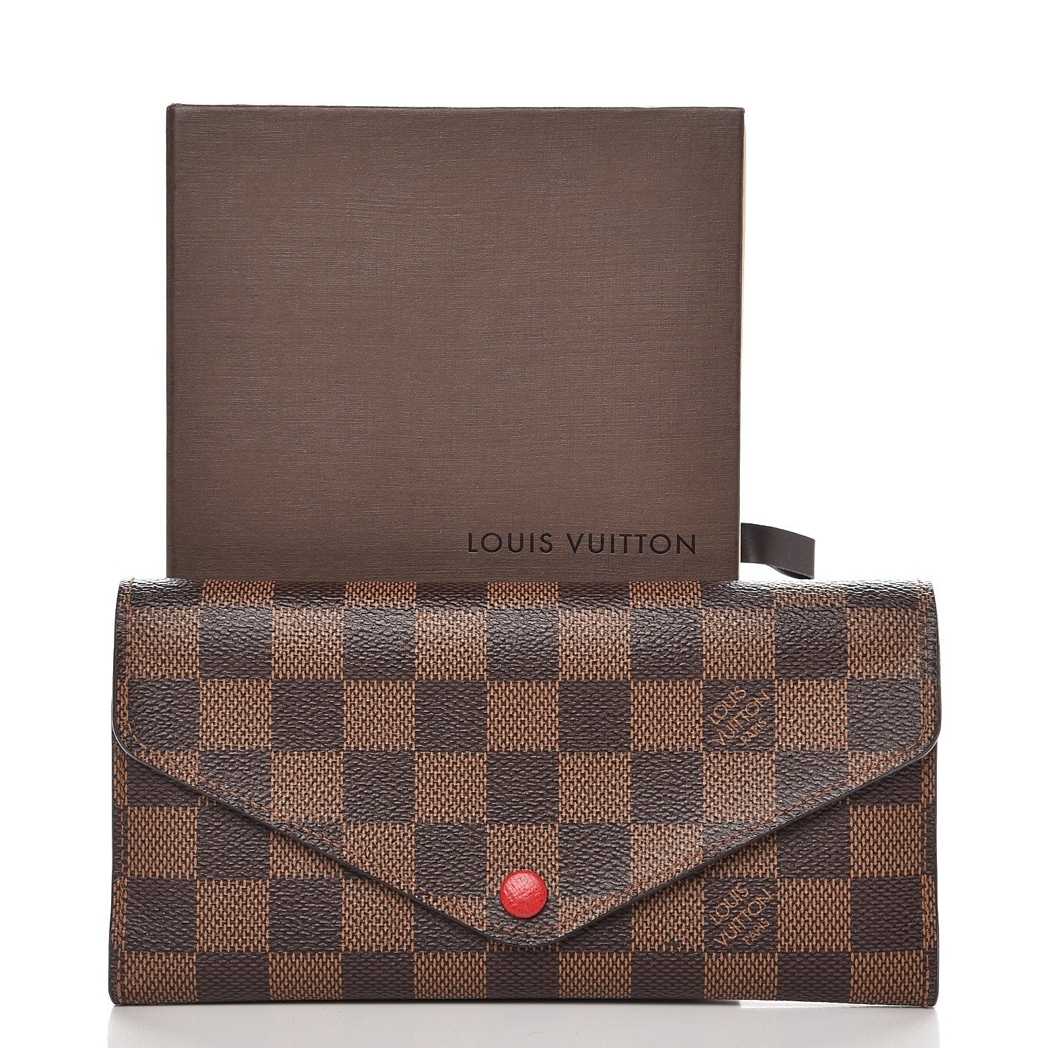 Louis Vuitton Damier Ebene Josephine Wallet Red 7 of 7