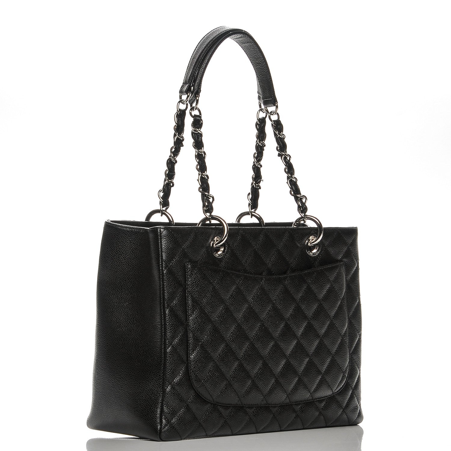 Chanel Caviar Quilted Grand Shopping Tote GST Black 3 of 8
