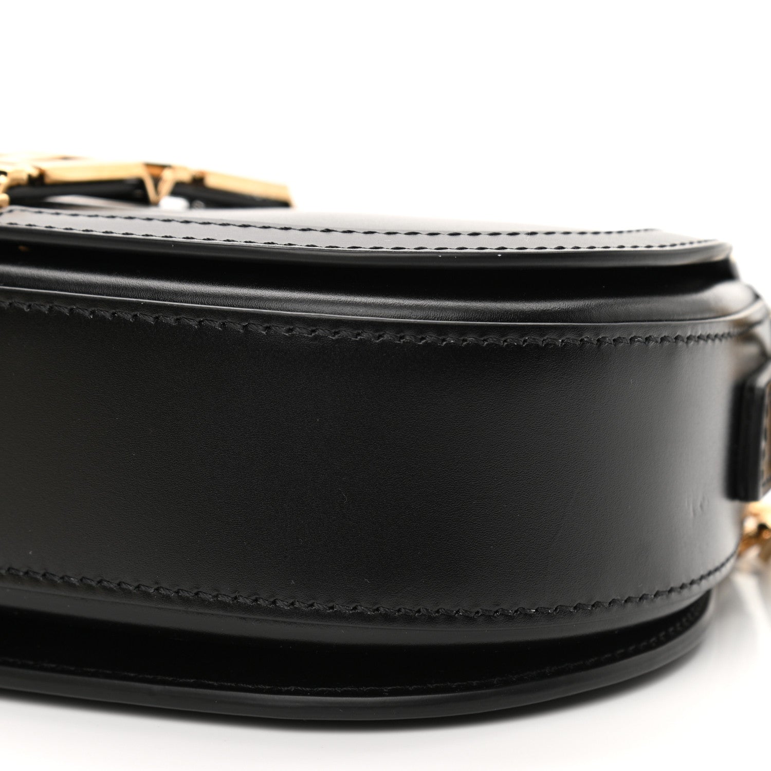 Versace Calfskin Medium Greca Goddess Shoulder Bag Black 10 of 11
