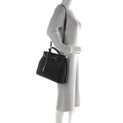 Hermes Military Toile Vache Hunter Herbag Zip PM 31 Black 2 of 6