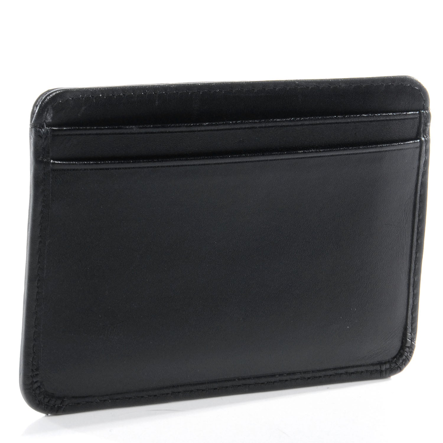 Chanel Calfskin Quilted Cambon Card Holder Black White 3 of 8