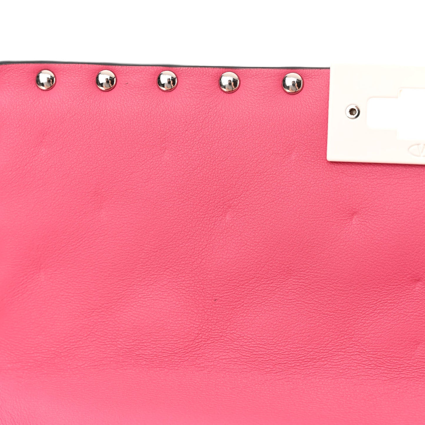 Lambskin Medium Free Rockstud Spike Shoulder Bag Shadow Pink
