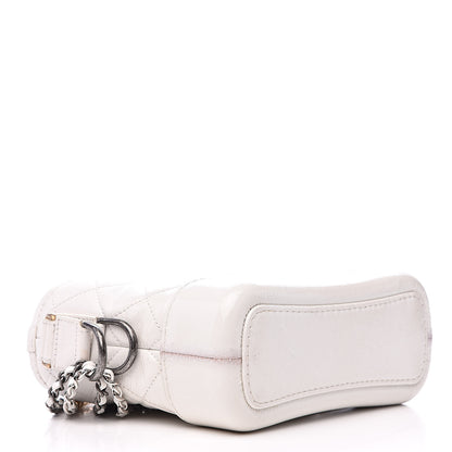 Chanel Patent Goatskin Quilted Small Gabrielle Hobo White 4 of 13