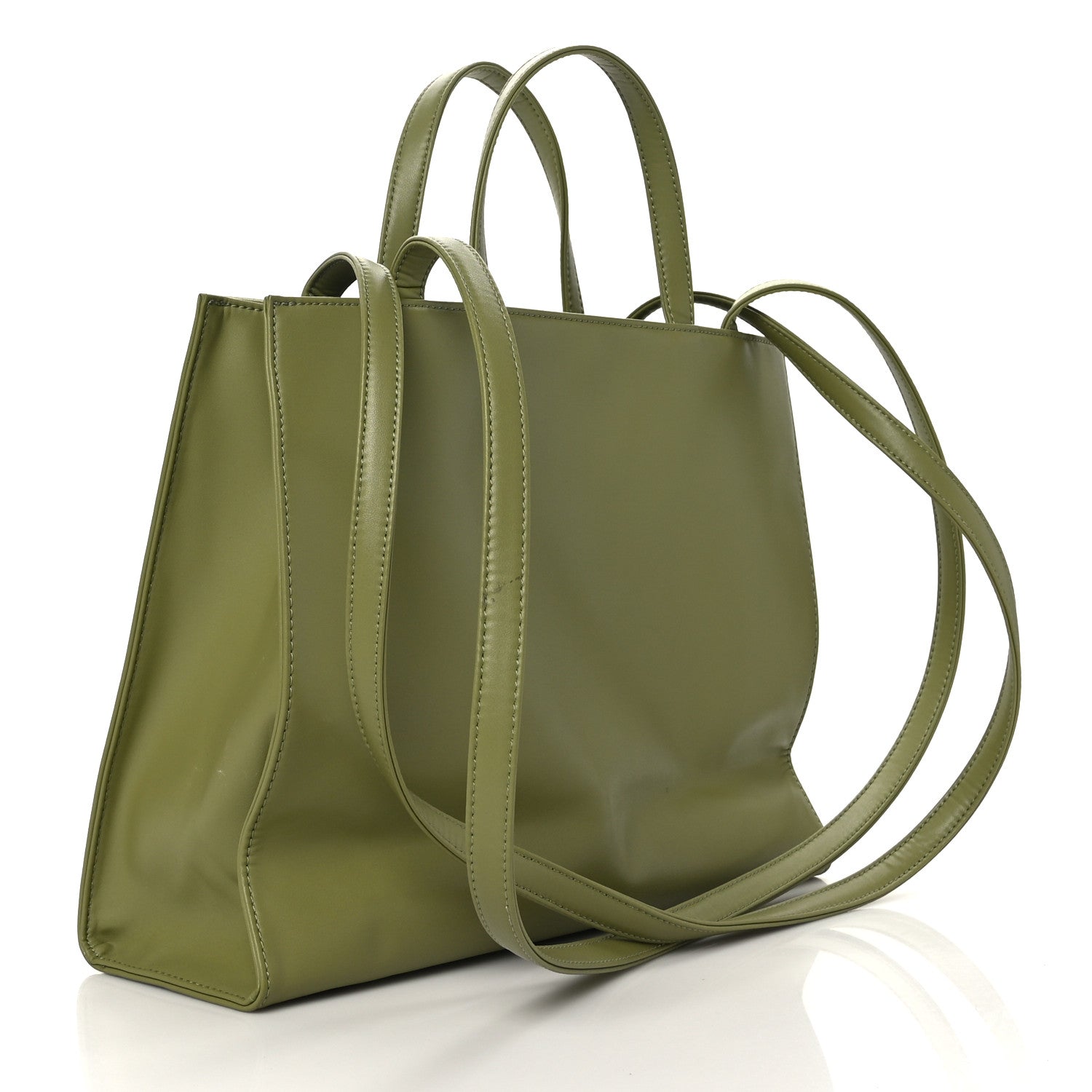 Telfar Vegan Leather Medium Shopping Bag Drab 3 of 9