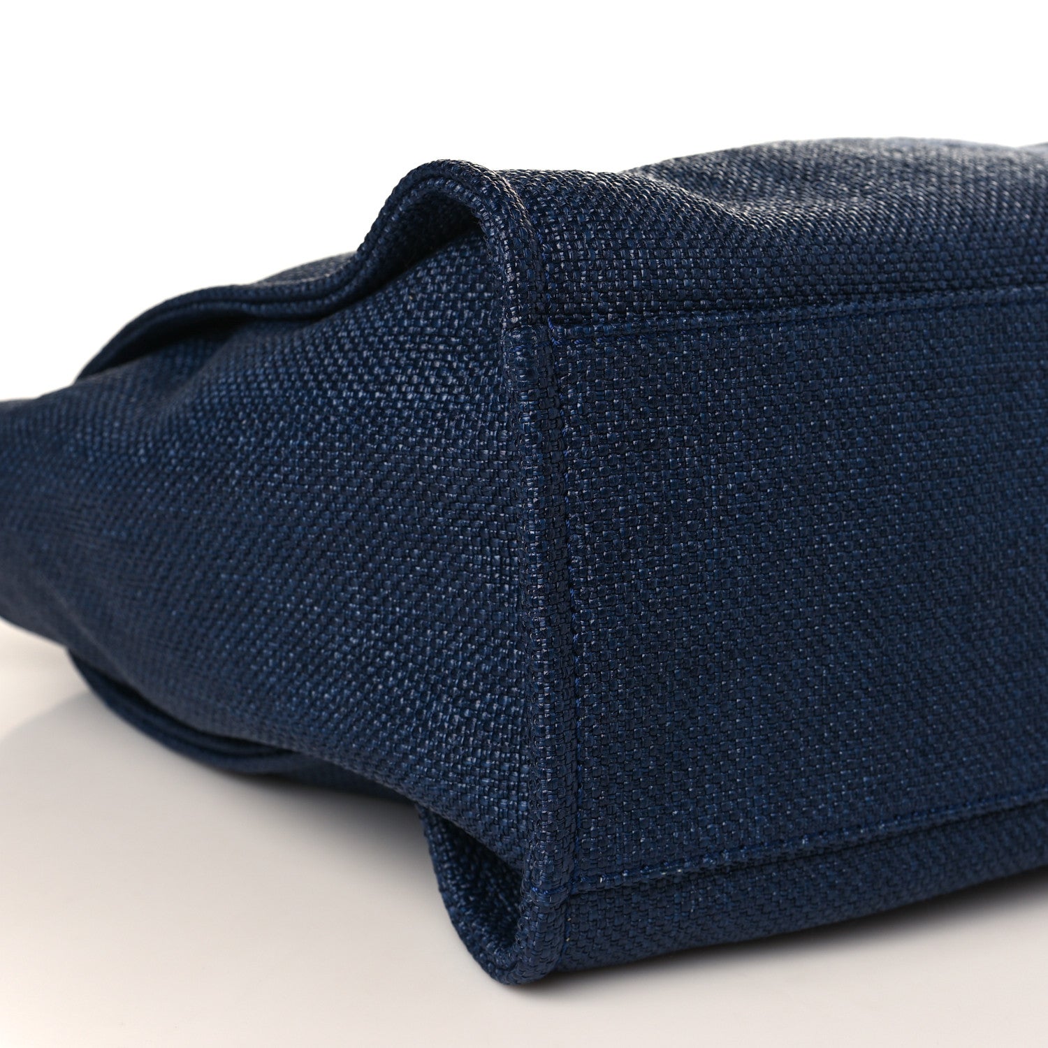 Chanel Woven Straw Raffia Medium Deauville Tote Navy 7 of 9