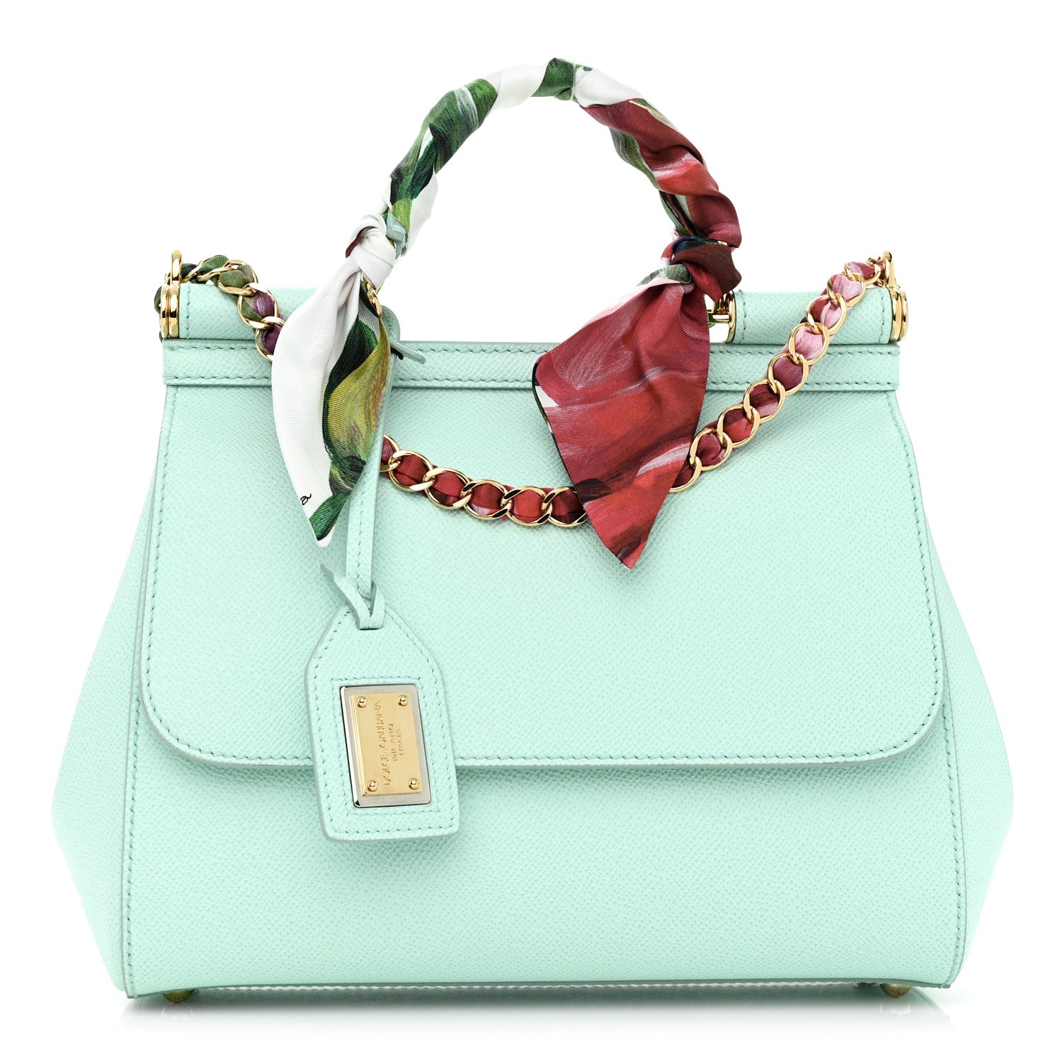 Dolce & Gabbana Dauphine Miss Sicily Satchel With Scarf Azure 1 of 10