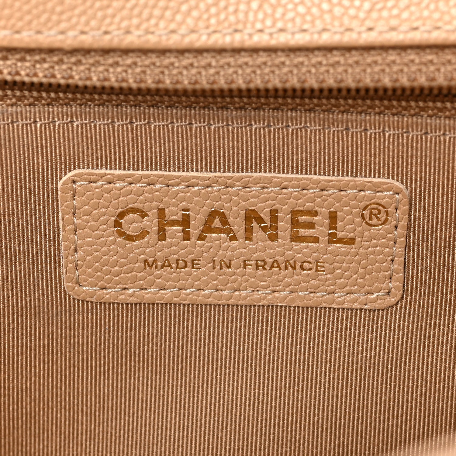 Chanel Caviar Quilted New Medium Boy Flap Camel 6 of 8