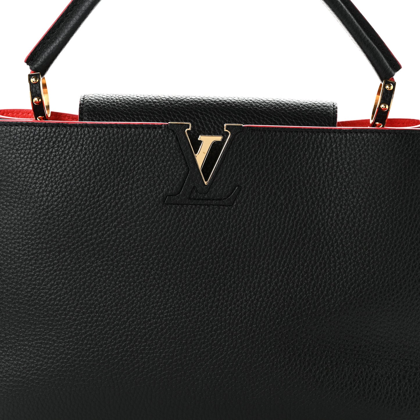 Taurillon Capucines MM Black Flamingo