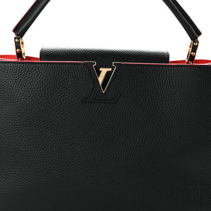 Louis Vuitton Taurillon Capucines MM Black Flamingo 7 of 9
