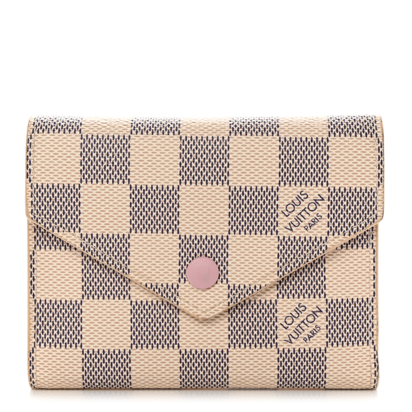 Damier Azur Victorine Wallet Rose Ballerine