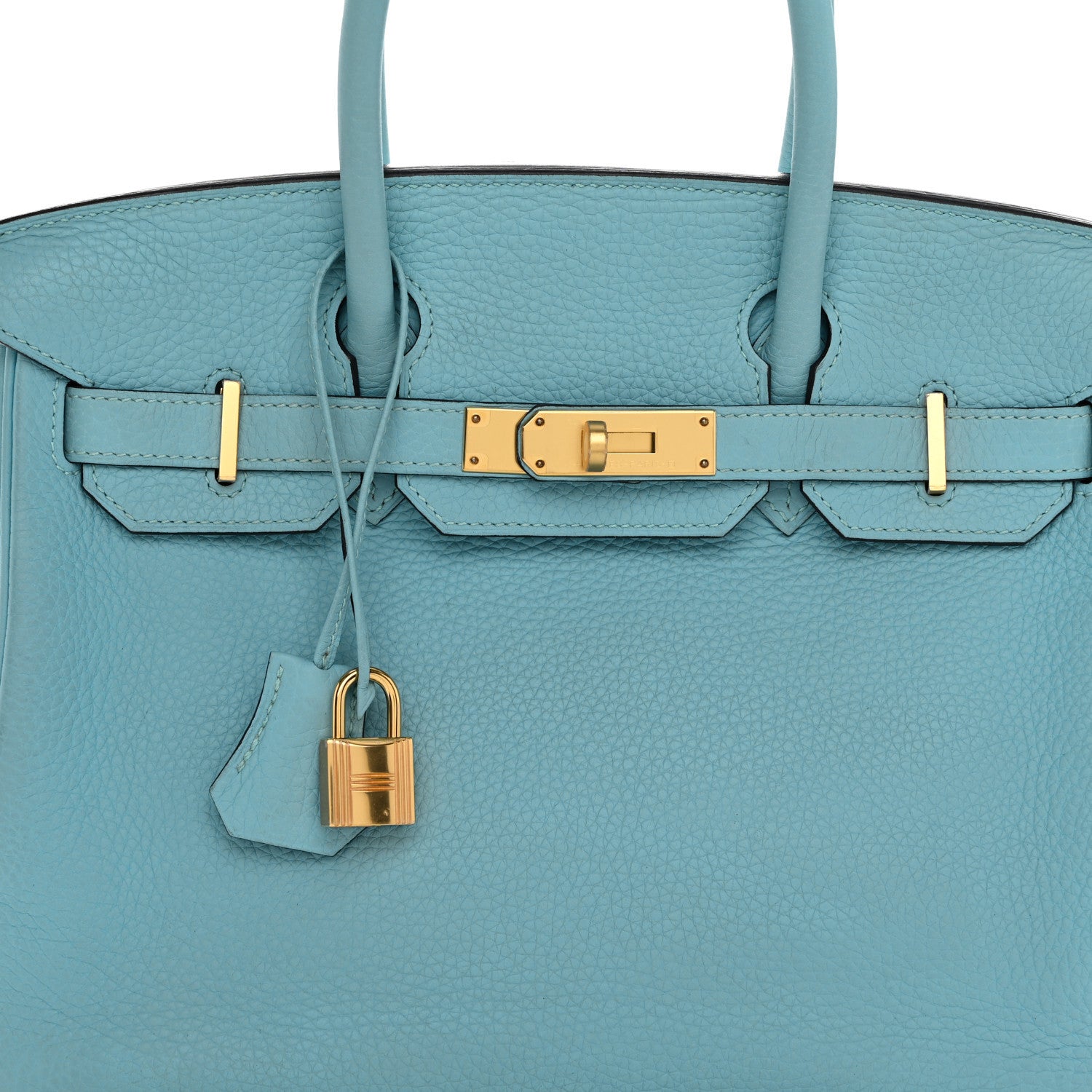 Hermes Taurillon Clemence Birkin 30 Bleu Atoll 8 of 10