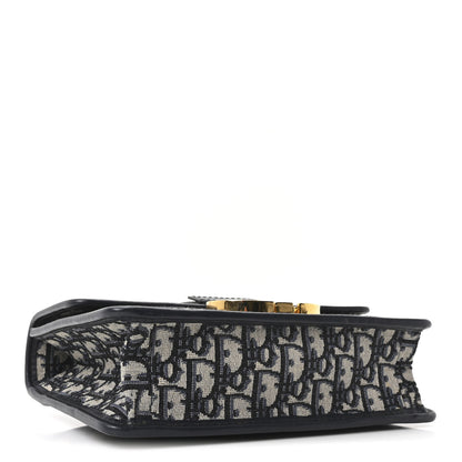 Christian Dior Oblique 30 Montaigne Flap Bag Blue 4 of 9