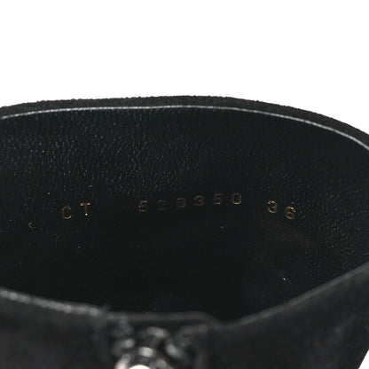 Saint Laurent Suede Loulou Ankle Zip Boot 36 Black 8 of 9