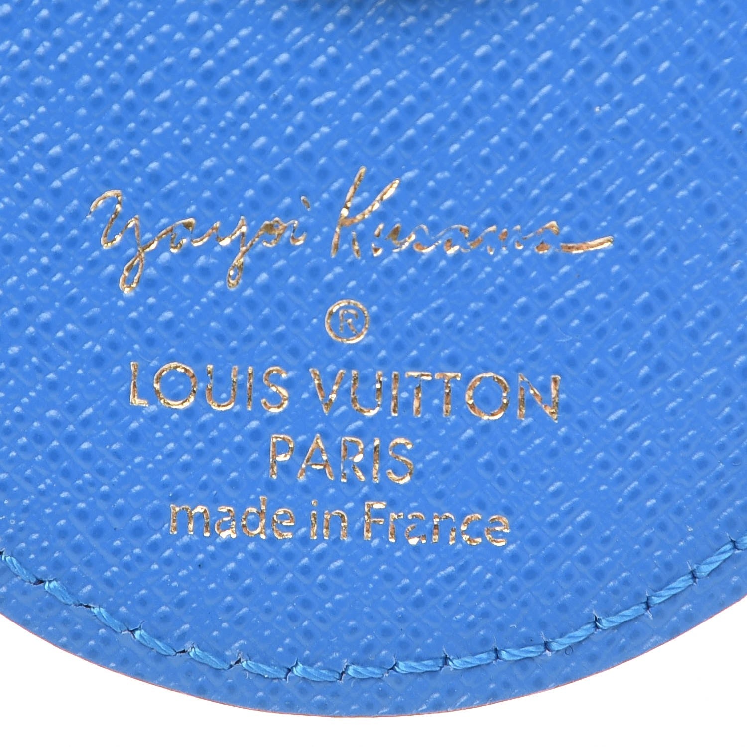 Louis Vuitton Monogram Kusama Pumpkin Dots Key Ring Blue 3 of 5