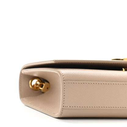 Saint Laurent Grain De Poudre Small Monogram Kate Satchel Nude Powder 8 of 9