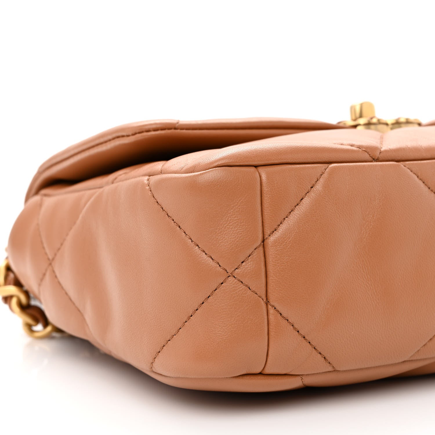Chanel Lambskin Quilted Medium Chanel 19 Flap Brown 9 of 11