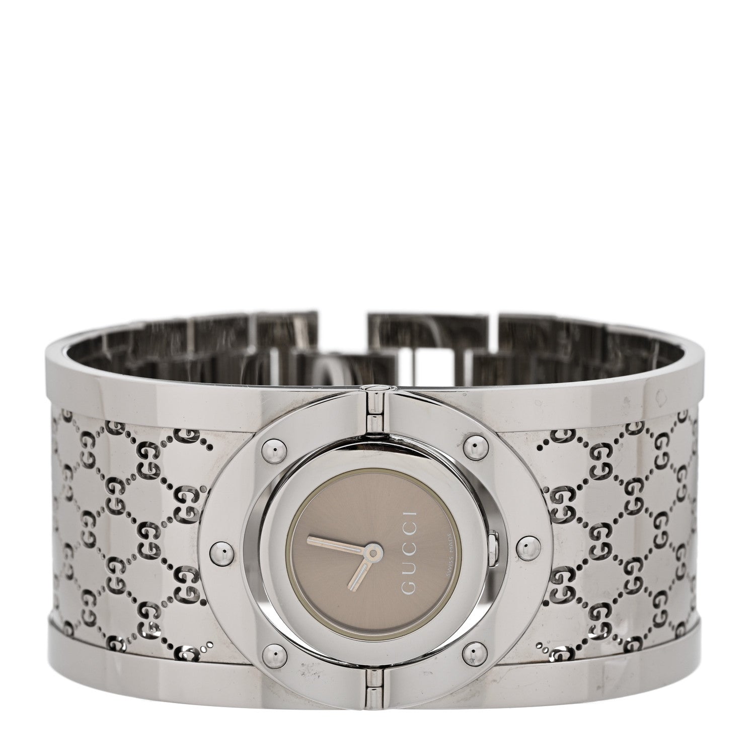 Gucci Stainless Steel 33mm Twirl Quartz Watch Brown 2 of 8