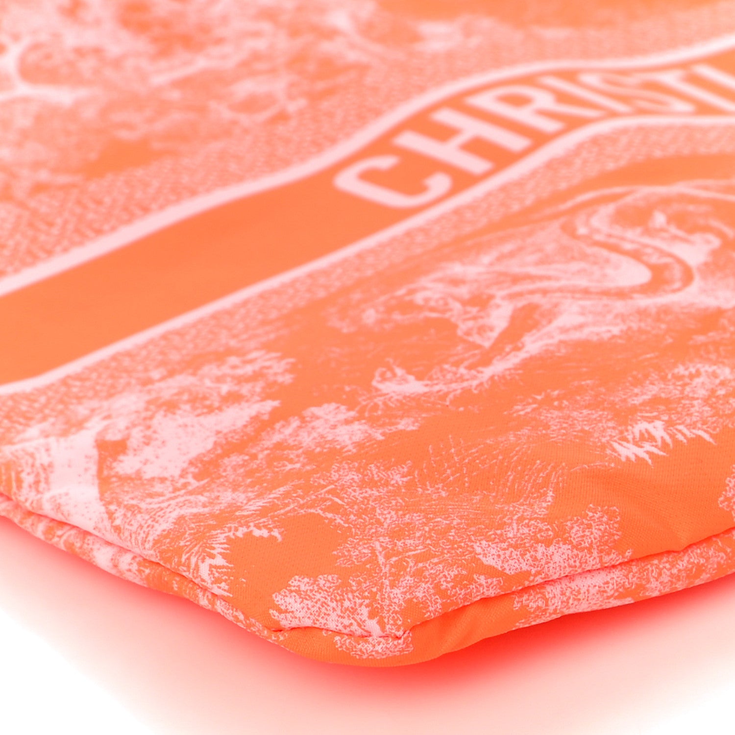 Christian Dior Embroidered Toile De Jouy Diortravel Zipped Pouch Orange 8 of 9