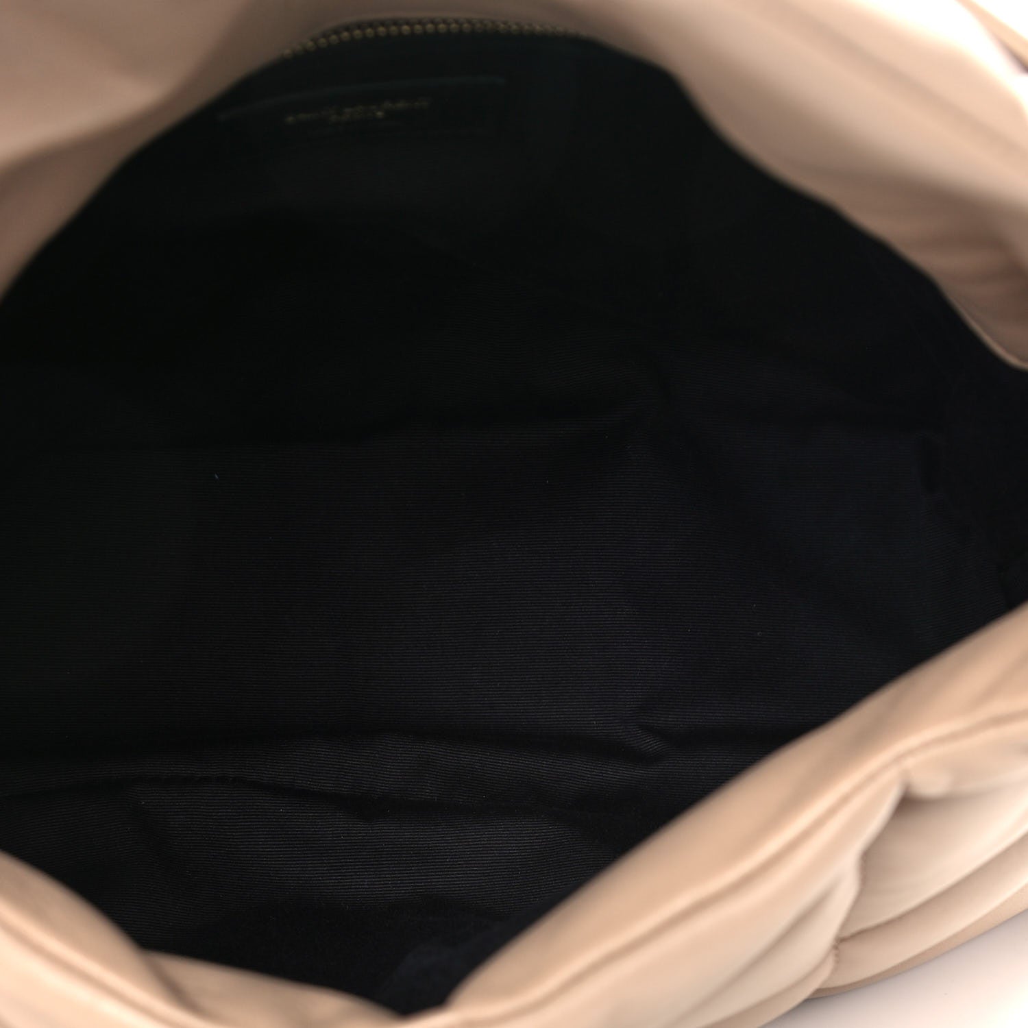 Saint Laurent Lambskin Quilted Medium Loulou Puffer Monogram Chain Satchel Dark Beige 4 of 11