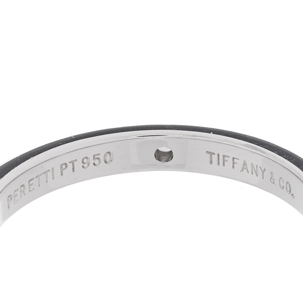 Platinum Diamond Elsa Peretti Band Ring 56 7.5